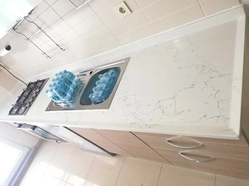 Mermer Desenli Poligranit Döküm Mutfak Tezgahı - görsel 5