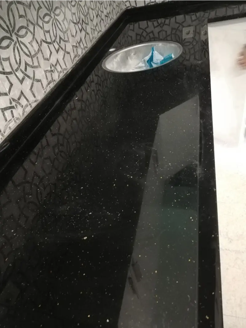 Siyah Mermerit Tezgah Siyah Simli Döküm Mermer - görsel 9